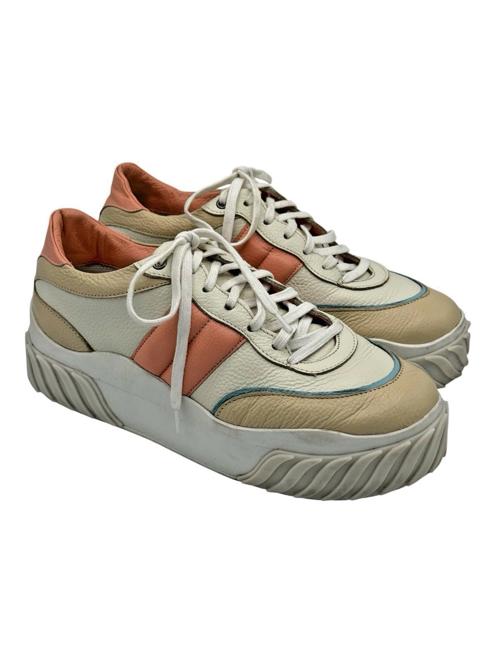 Luiza Barcelos Pastel Colorblock Leather Chunky Platform Sneakers Women’s 8